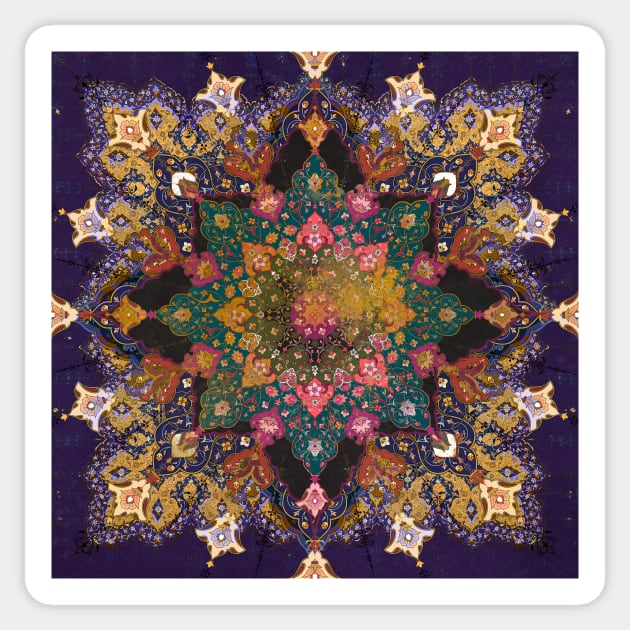 Persian Mandala Purple Sticker by AngiandSilas